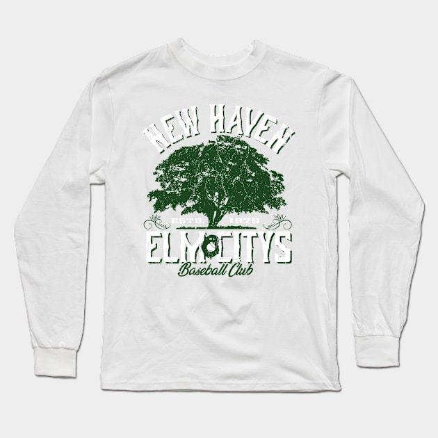 New Haven Elm Citys Long Sleeve T-Shirt by MindsparkCreative